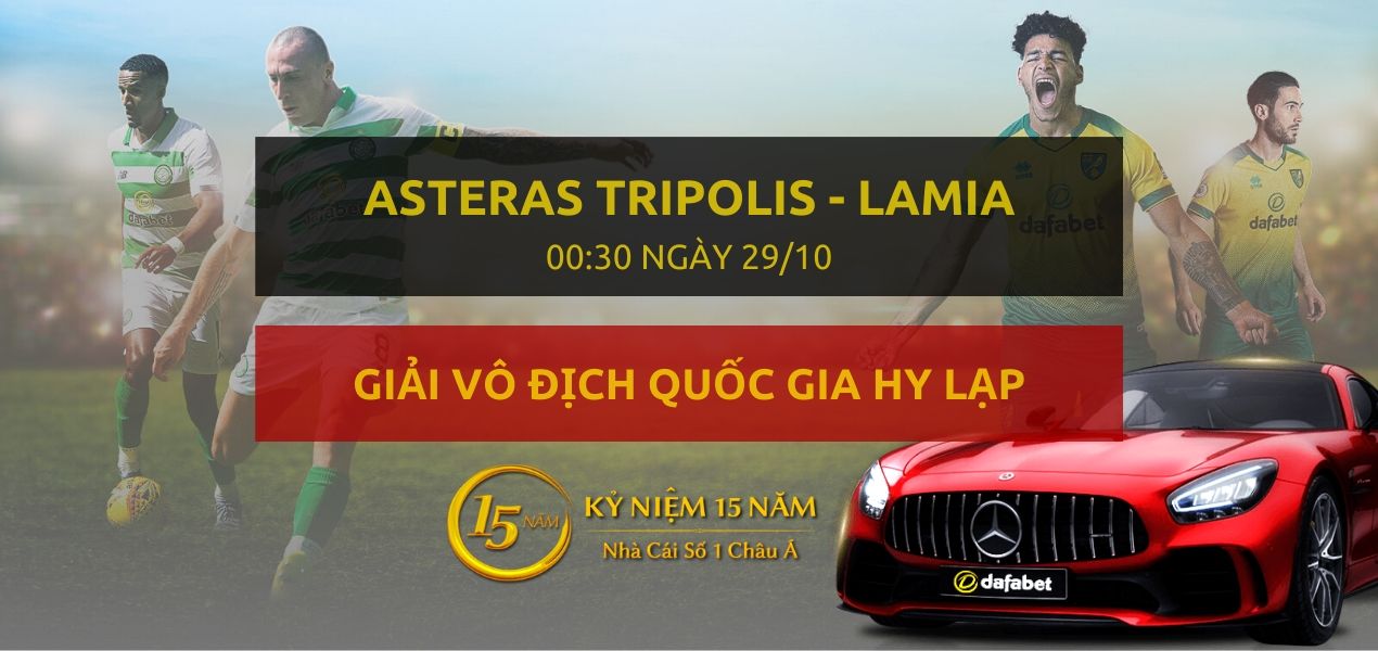 Soi kèo nhà cái Dafabet: Asteras Tripolis – Lamia (00h30 ngày 29/10)